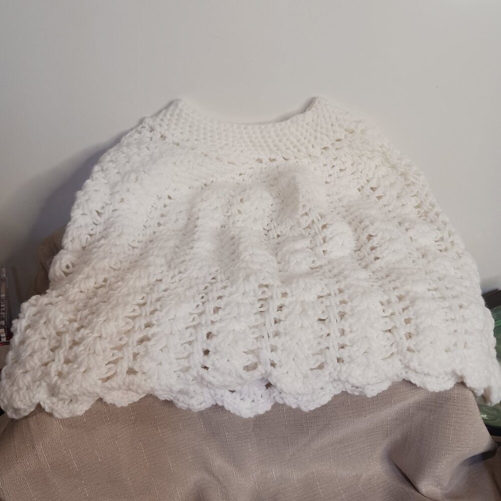 Hand Crocheted Childs Poncho